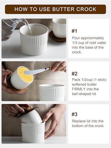Butter Crock with Lid for Countertop