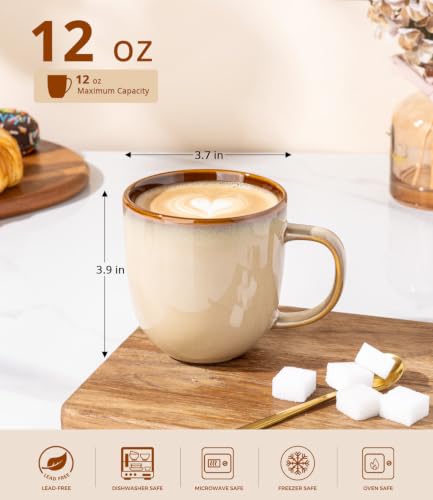 Ceramic Coffee Mugs Set of 6 (6 Count)
