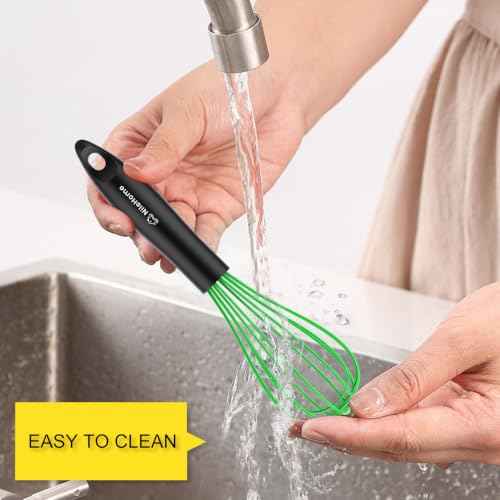 Silicone Whisk Set 8" 10" 12" Kitchen Whisk Multicolor (3 Count)