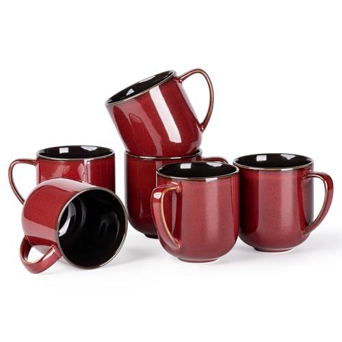 Ceramic Coffee Mugs Set of 6 (6 Count)