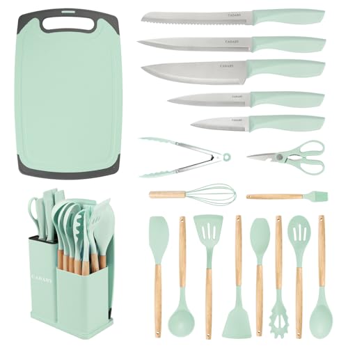 19PCS Green Kitchen Cooking Utensils Set Kitchen Tools Set (19 Count)