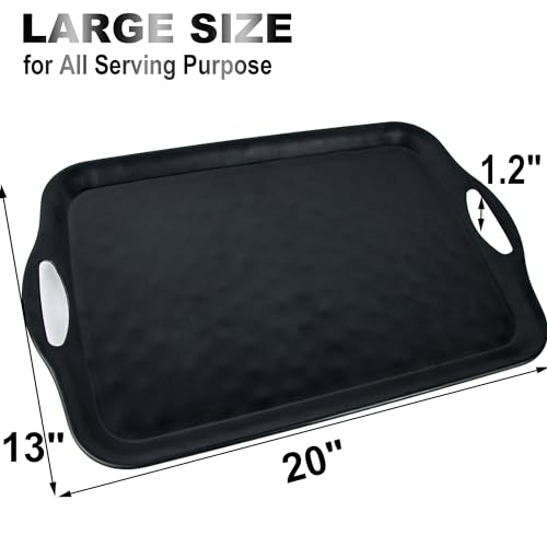 20x13 inch Extra Large Serving Tray with Handles (2 Count)