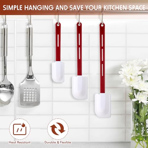 6 Pcs Rubber Spatulas Silicone Heat Resistant (6 Count)