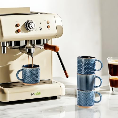 12 OZ Stackable Coffee Mugs Set of 4 (4 Count)