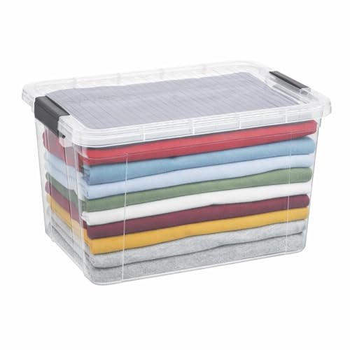 14.7 Quart Clear Plastic Storage Boxes with Lids