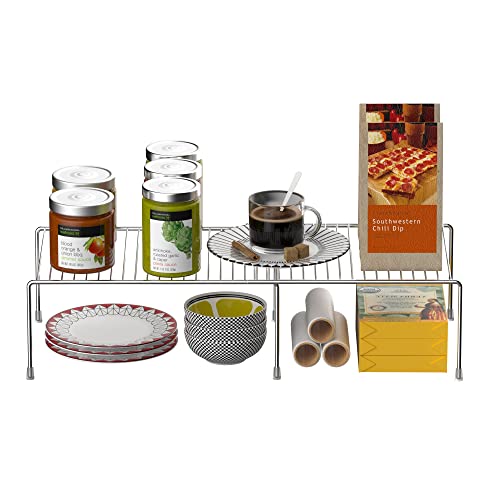 Expandable Metal Rustproof Kitchen Counter & Cabinet Shelf