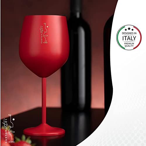 Valentine’s Day Gift Stainless Steel Wine Glass (2 Count)