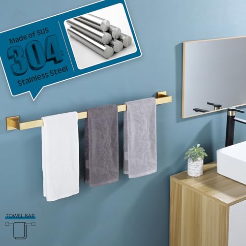32 Inch Gold Bath Towel Bar Bathroom Towel Rack Towel Holder Shower Hand Towel Hanger