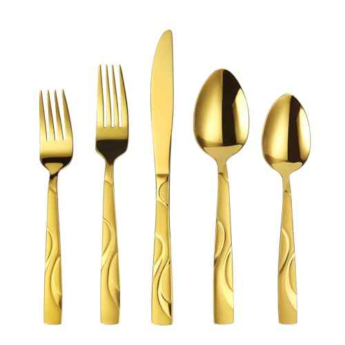 40 Piece Gold Flatware Set for 8 (40 Count)
