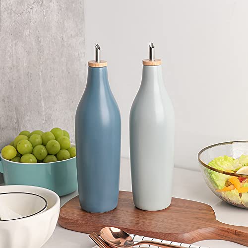 Sweejar Matte Ceramic Olive Oil Dispenser Bottle with Spout