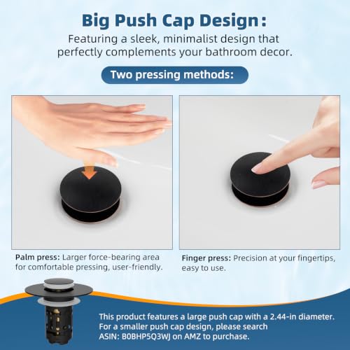 Upgraded 3 in 1 Bathroom Sink Drain Strainer