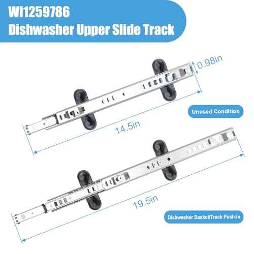 Upgraded W11259786 Dishwasher Dishrack Slide Track