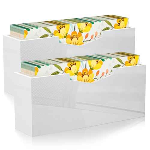 White Acrylic Guest Towel & Napkin Holder (2 Count)