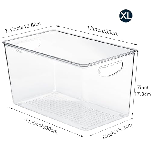 XLarge Clear Storage Bins with Lids (4 Count)