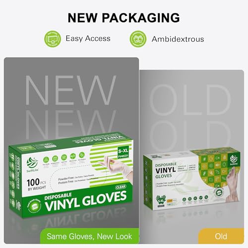 Disposable Vinyl Gloves (100 Count)