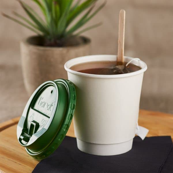 10 oz Double Wall Insulated Coffee Cup [500 Count] White Paper Hot Cup