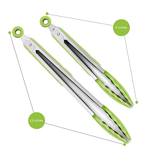 2 Pack Silicone Kitchen Tongs (2 Count)