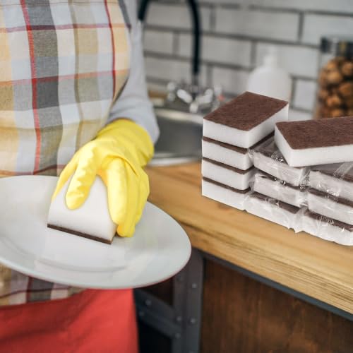 30 Pcs Individually Wrapped Sponges for Airbnb Apartment Brown (50 Count)
