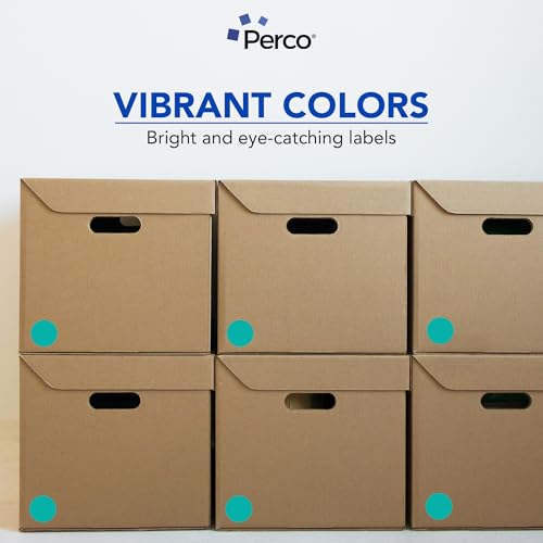 Teal Perforated Round Circle Dot Sticker 2 (10 Count)