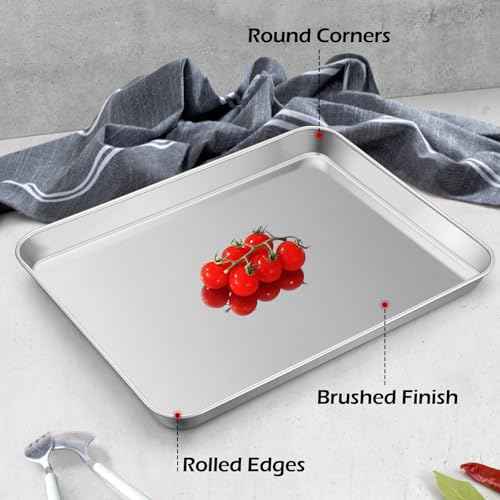 Non Toxic 9x13IN Stainless Steel Baking Quarter Sheet Pans