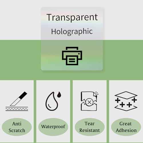 3 Inch Square Transparent Thermal Label Stickers