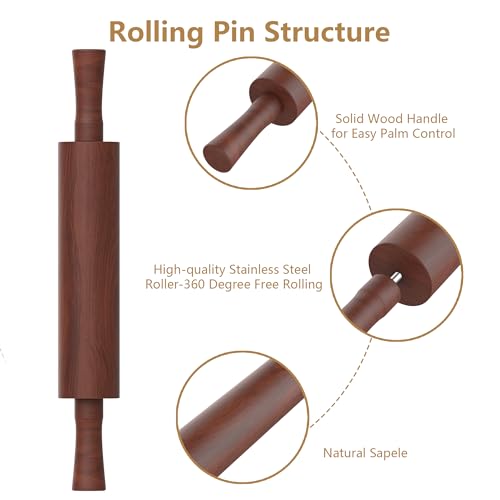 Rolling Pin with Handles (3 Count)