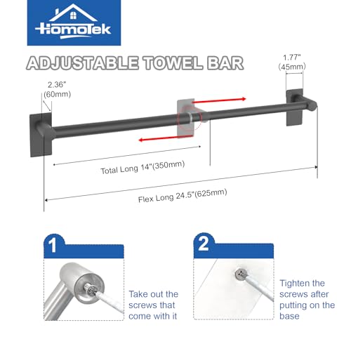 Adhesive Adjustable Towel Bar