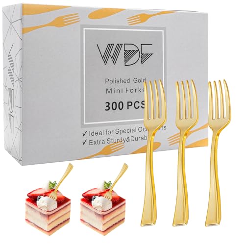 Disposable Plastic Mini Forks 300 Pieces 4 Inches (300 Count)