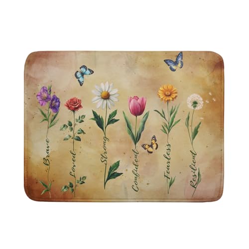 Inspirational Flower Dish Drying Mat
