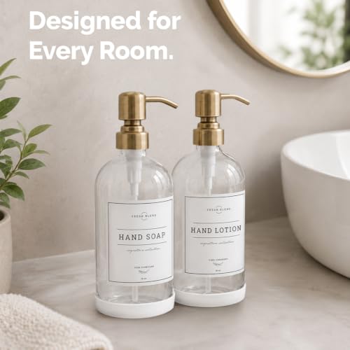 Clear Glass Soap Dispenser (2 Count)