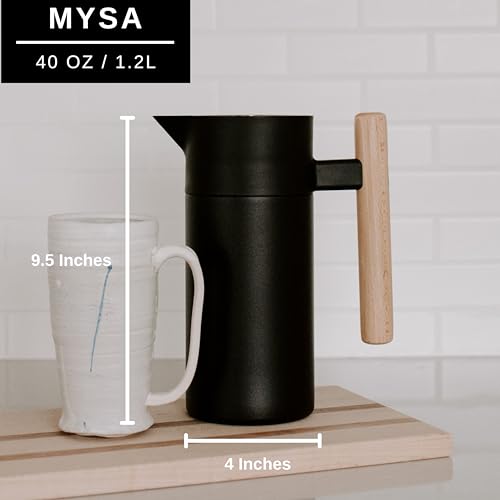 Thermal Coffee Carafe 40 Oz Insulated with Tea Infuser