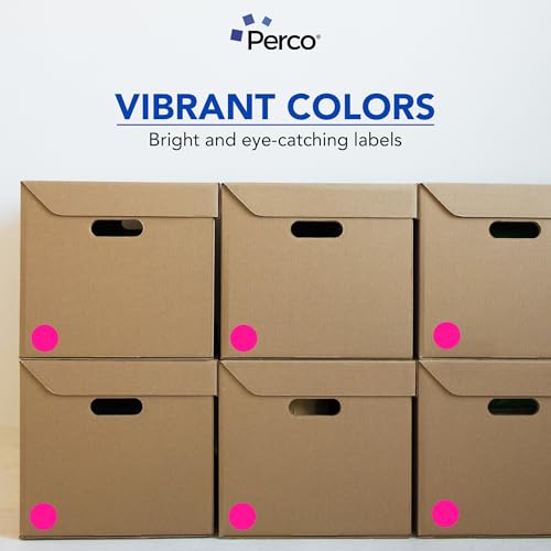 Neon Pink Perforated Round Circle Dot Sticker 2 (10 Count)