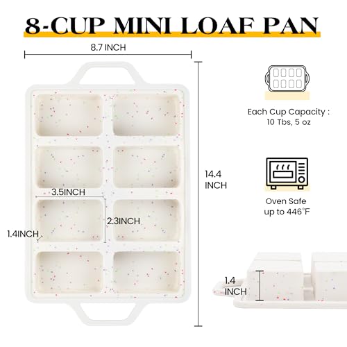 1 Pc Mini Loaf Pans with Metal Reinforced Frame