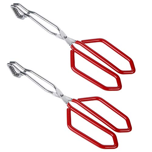 Stainless Steel Scissor Tongs Heavy Duty Cooking Tongs with Soft Handles