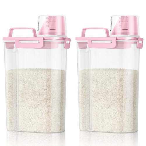 Rice Container 2 Pack 5 Lbs Cereal Container Storage (2 Count)