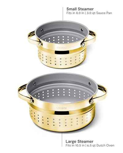 Small and Large Steamer Set with Handles (2 Count)