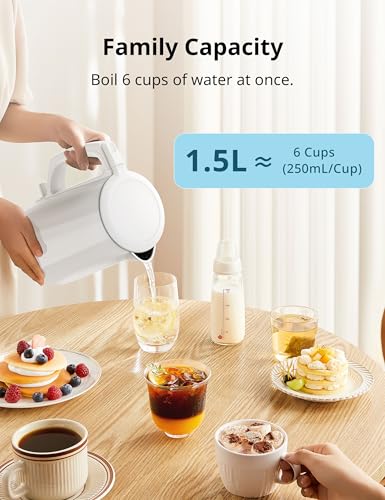 Stainless Steel Double Wall Electric Kettle 1.5L
