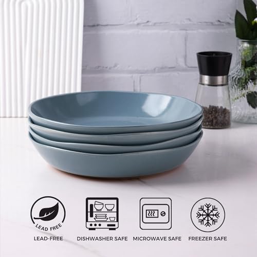 9.5'' Ceramic Large Pasta Bowls (4 Count)