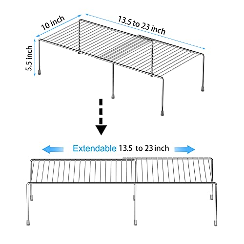 Expandable Metal Rustproof Kitchen Counter & Cabinet Shelf
