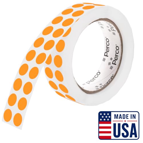 Neon Orange Round Circle Dot Sticker 1 (3000 Count)
