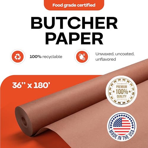 Peach Butcher Paper 36" x 2160" (540 Sq Ft)