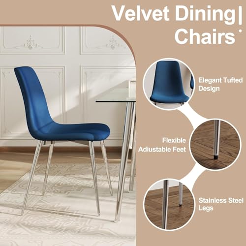 36” Round Glass Dining Table Set for 4 (5 Count)