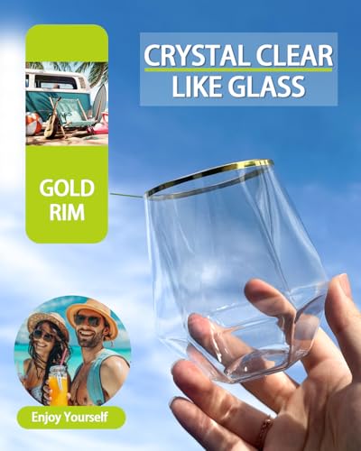 40 Pack Plastic Wine Glasses (40 Count)