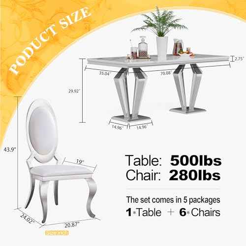 7 Piece Luxury Dining Room Set (7 Count)