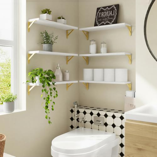 23.6in Floating Shelves for Wall Home Decor (6 Count)