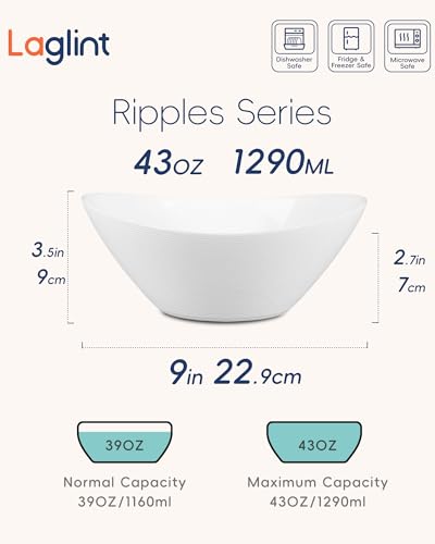43 OZ Oval Serving Bowl Set of 4 (4 Count)