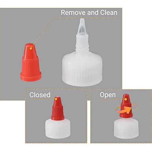 10 Pack 8 oz Graduated Plastic Squeeze Squirt Condiment Bottles