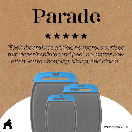 BPA Free Reversible Kitchen Cutting Board (3 Count)