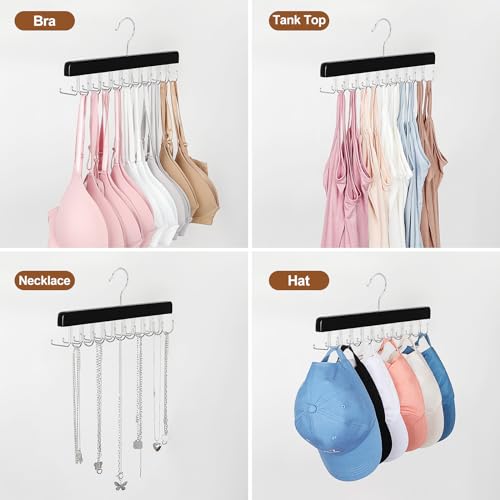 40 Hooks 2 in 1 Belt Tie Hanger Max 60 Belts 60 Ties Capacity (2 Count)