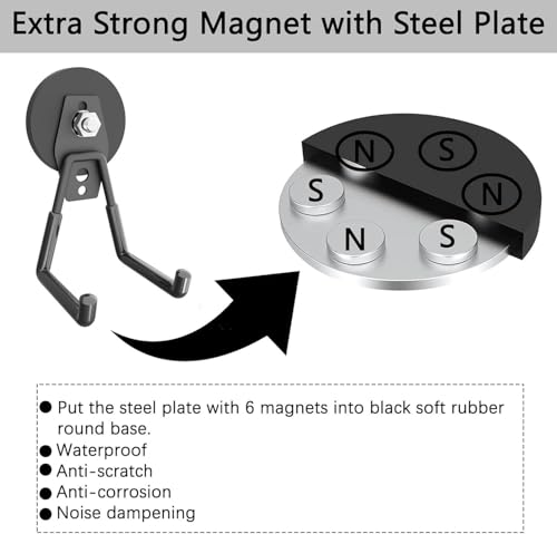 Heavy Duty Storage Magnetic Utility Hooks (4 Count)